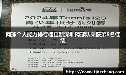 网球个人能力排行榜更新深圳网球队荣获第8名佳绩