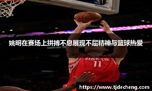 姚明在赛场上拼搏不息展现不屈精神与篮球热爱